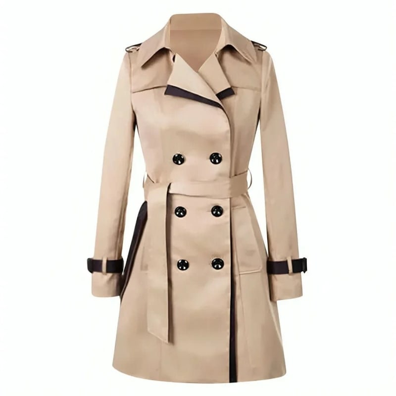 Women's Double-Breasted Belted Trench Coat - Bridget
