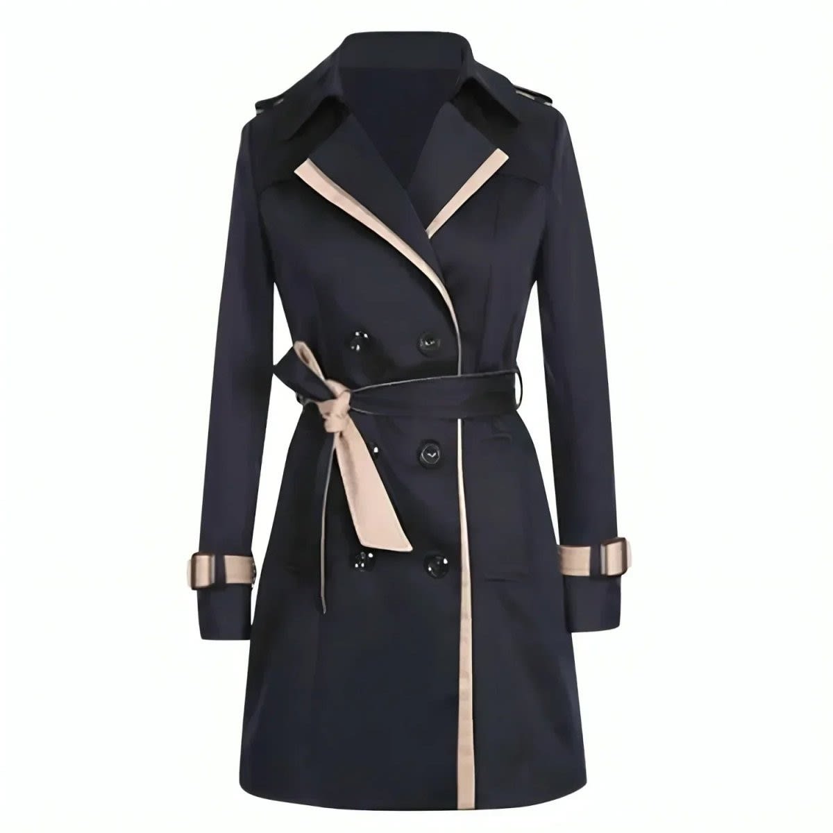 Women's Double-Breasted Belted Trench Coat - Bridget
