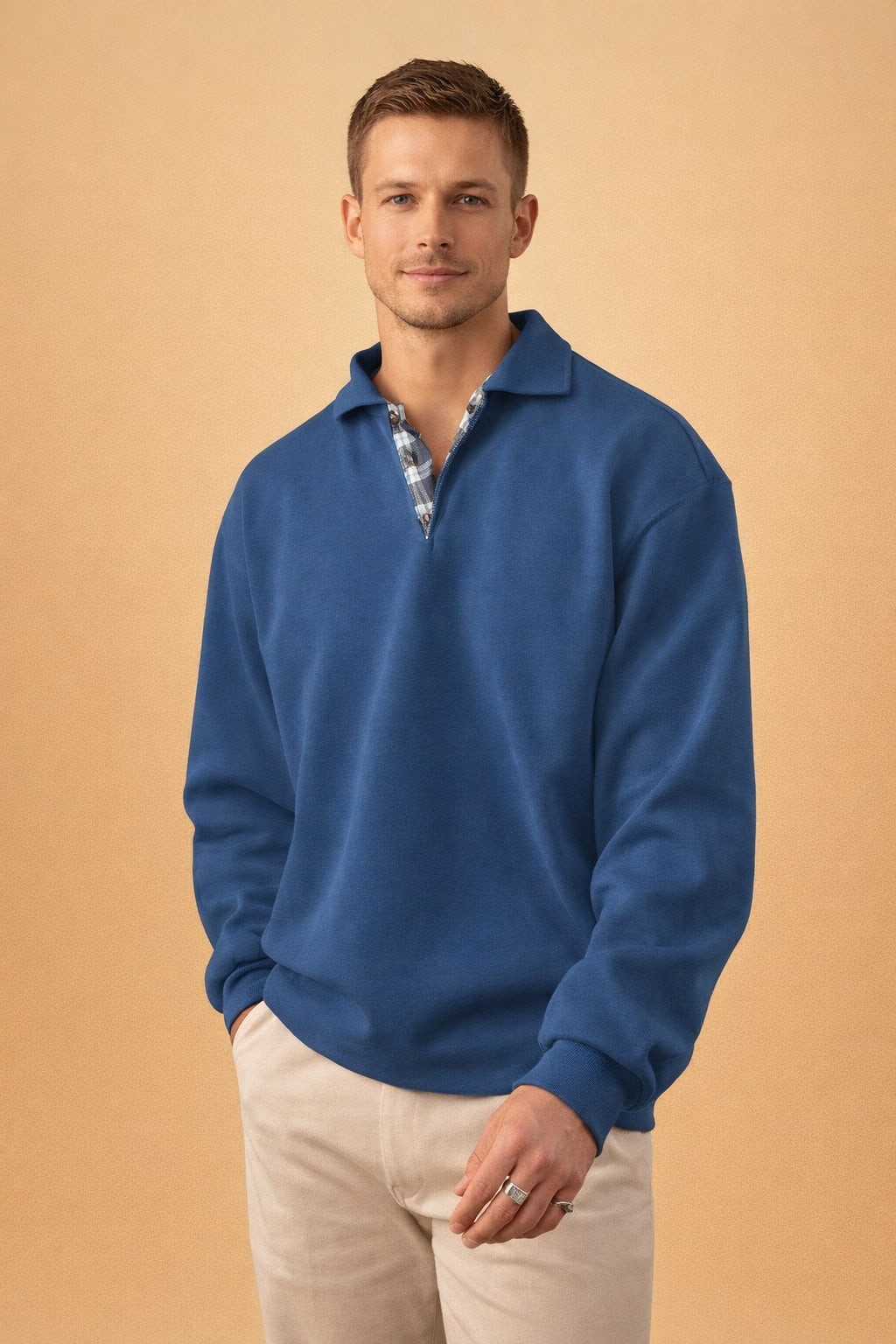 Men's Long-Sleeve Knit Polo Shirt - Ives