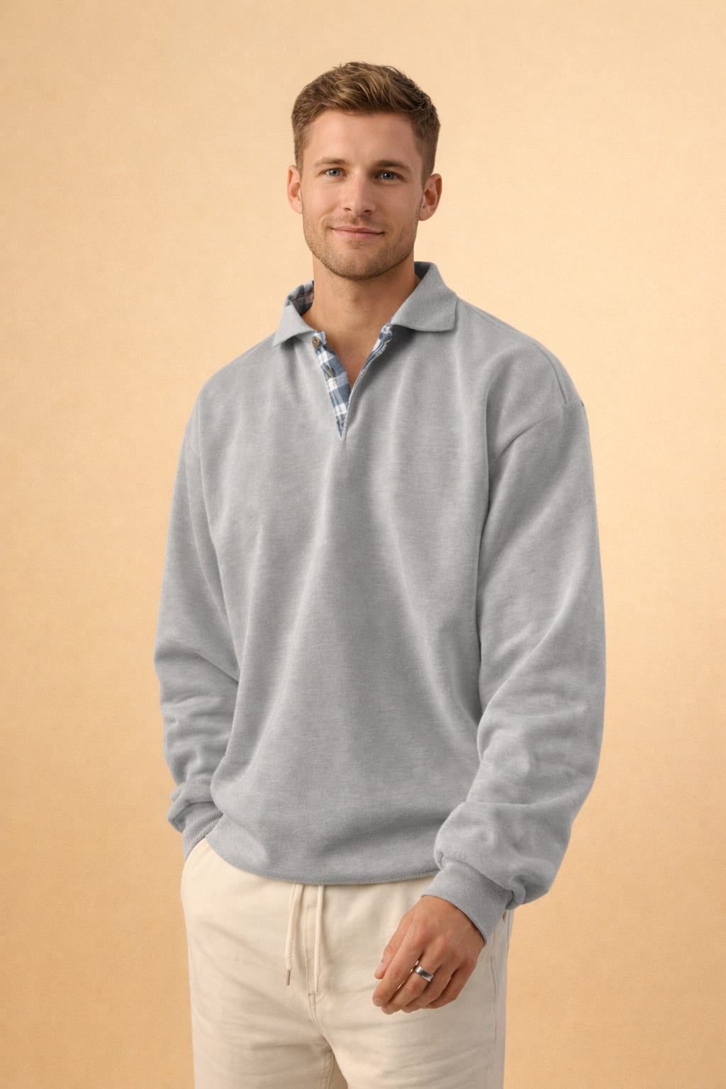 Men's Long-Sleeve Knit Polo Shirt - Ives