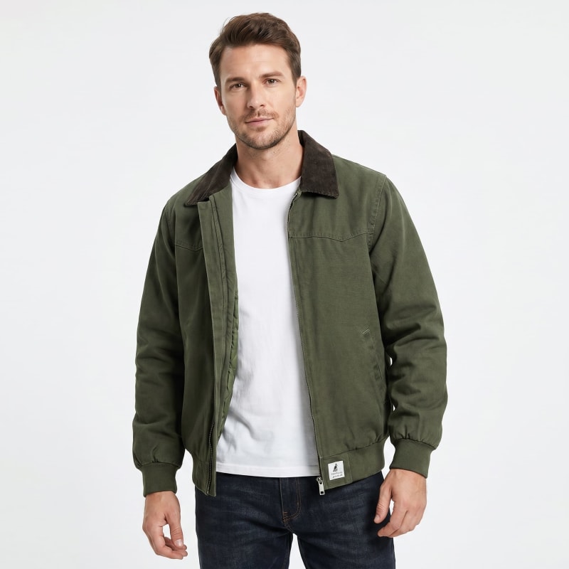 Men's Canvas Jacket with Corduroy Collar - Craig