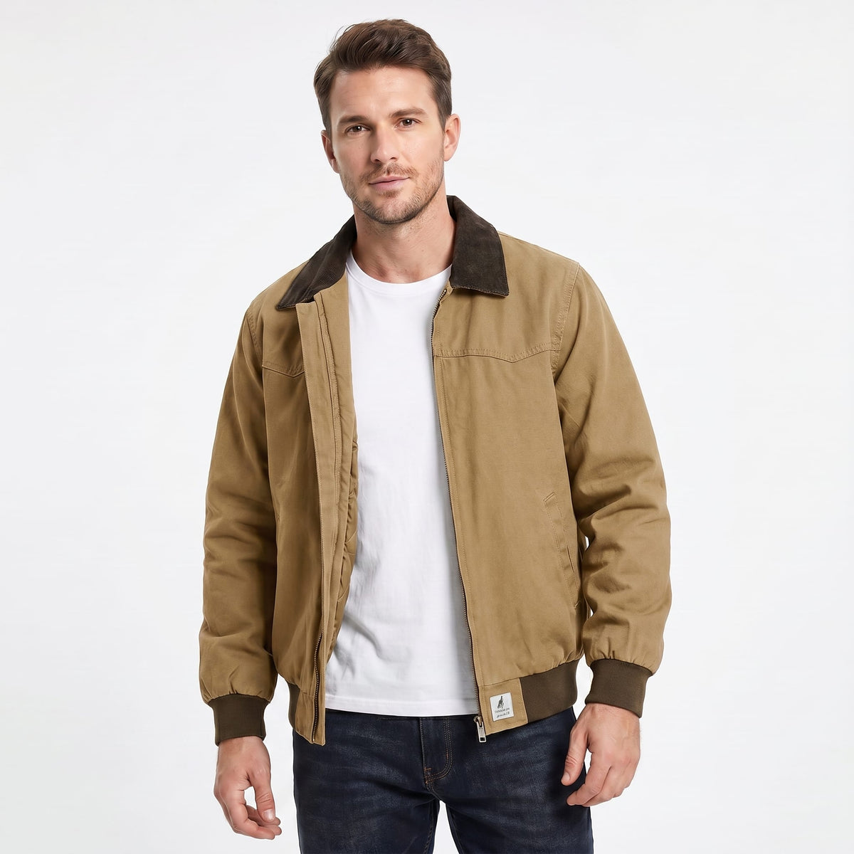 Men's Canvas Jacket with Corduroy Collar - Craig