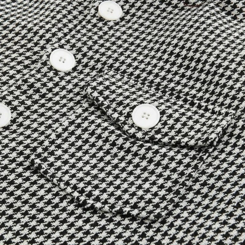 Men's Houndstooth Button-Front Shirt Jacket - Darren