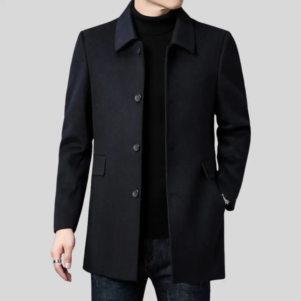 Men's Wool-Blend Overcoat - Finnian