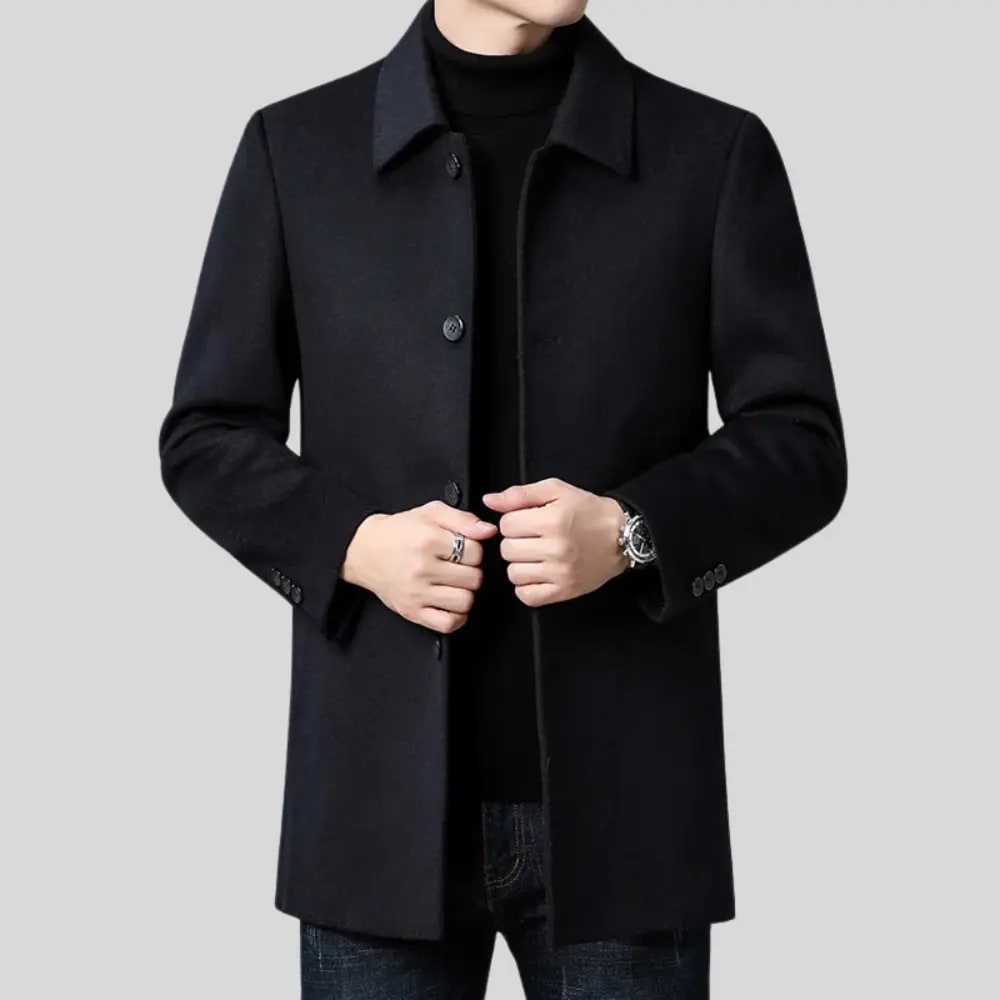 Men's Wool-Blend Overcoat - Finnian