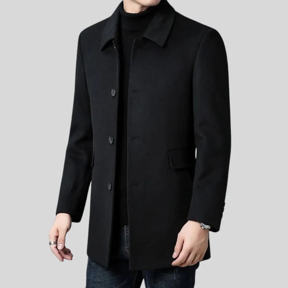 Men's Wool-Blend Overcoat - Finnian