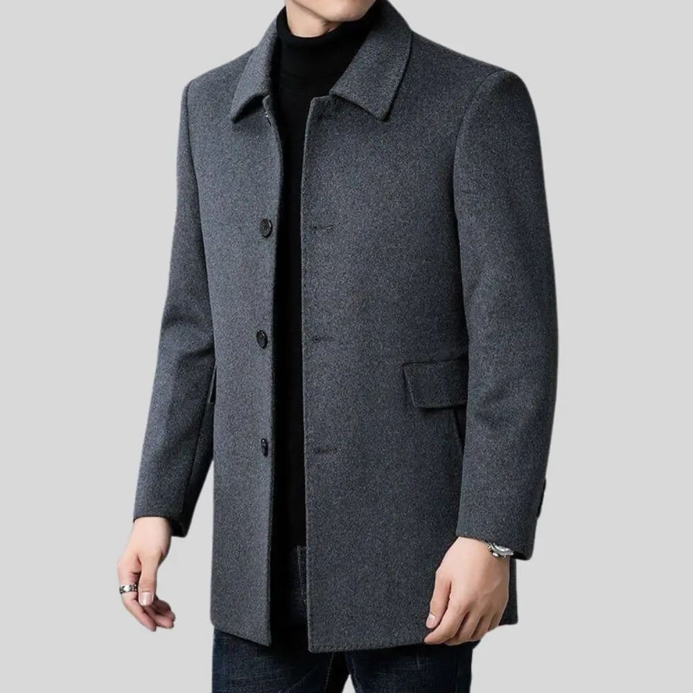 Men's Wool-Blend Overcoat - Finnian