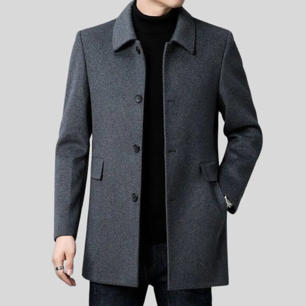 Men's Wool-Blend Overcoat - Finnian