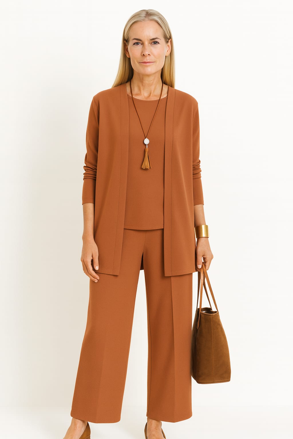 Women's Three-Piece Longline Cardigan Set - Dorothy