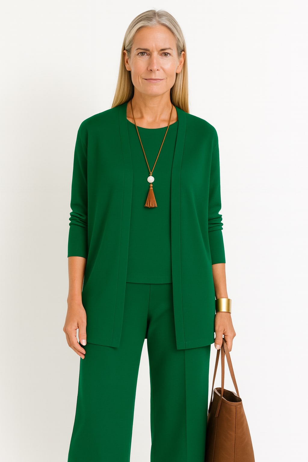 Women's Three-Piece Longline Cardigan Set - Dorothy