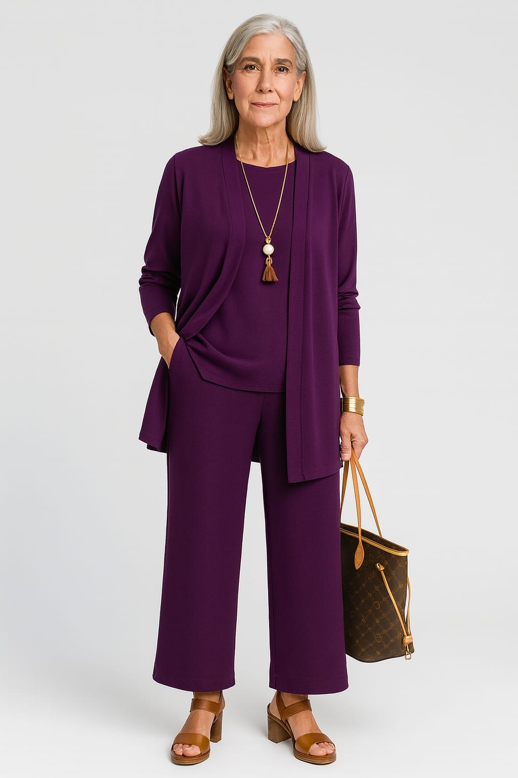 Women's Three-Piece Longline Cardigan Set - Dorothy