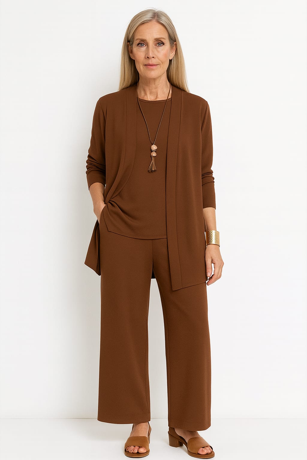 Women's Three-Piece Longline Cardigan Set - Dorothy