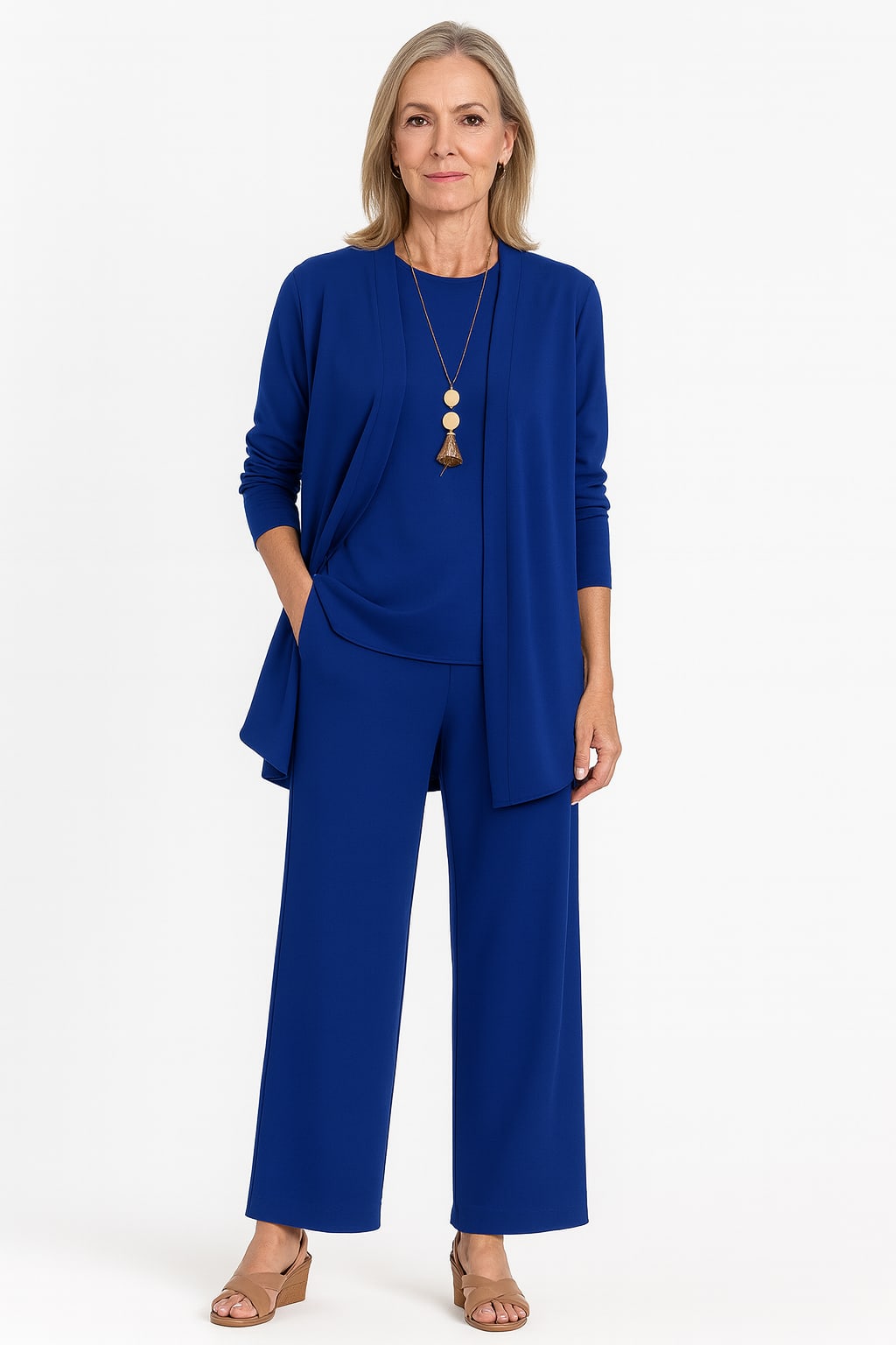 Women's Three-Piece Longline Cardigan Set - Dorothy