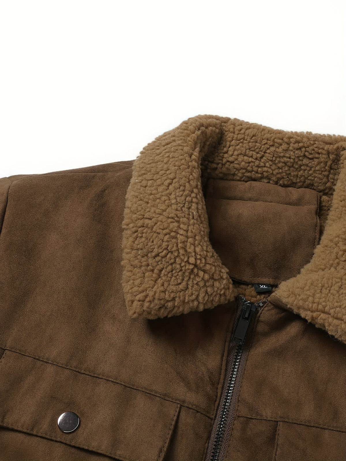Men's Sherpa-Lined Faux Suede Trucker Jacket - Carlos