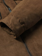 Men's Sherpa-Lined Faux Suede Trucker Jacket - Carlos