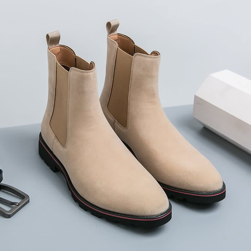 Men's Suede Lug-Sole Chelsea Boots - Braden