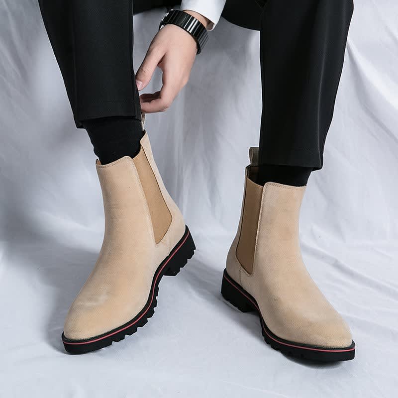 Men's Suede Lug-Sole Chelsea Boots - Braden
