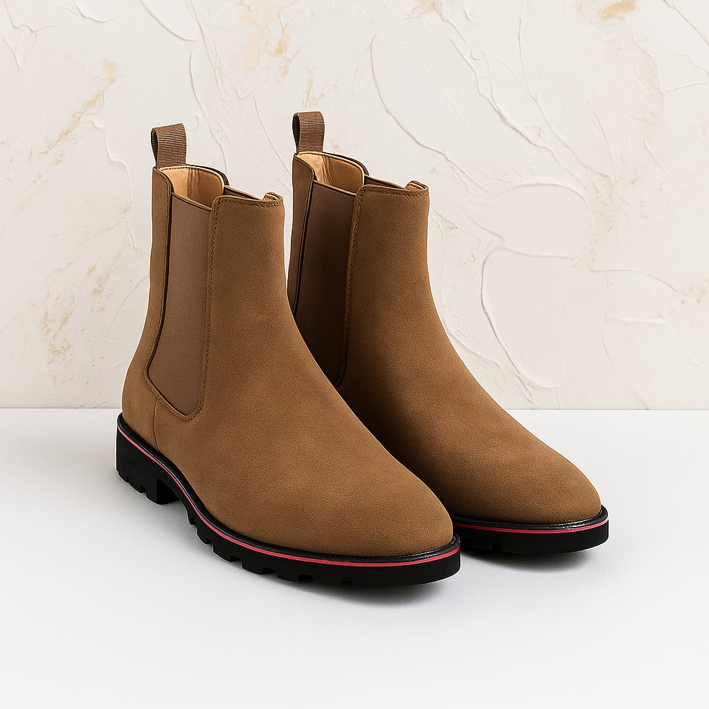 Men's Suede Lug-Sole Chelsea Boots - Braden