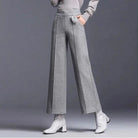 Women's Wool Wide-Leg Pants - Salomea