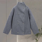Women's Wool-Blend Stand-Collar Peacoat - Victoria