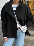 Women's Wool-Blend Stand-Collar Peacoat - Victoria