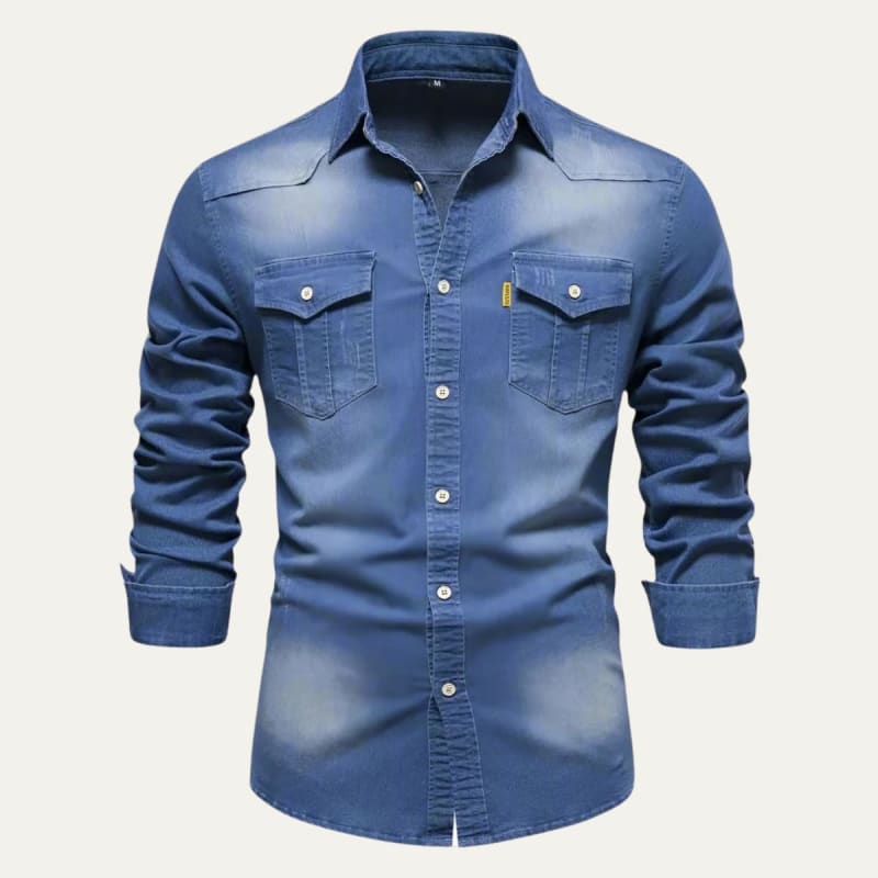 Men's Stretch Denim Shirt - Jake