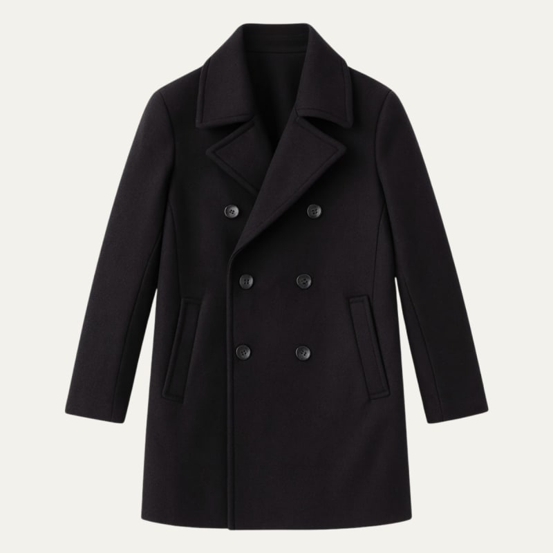 Men's Wool-Blend Double-Breasted Peacoat - Jaxson
