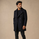 Men's Wool-Blend Double-Breasted Peacoat - Jaxson