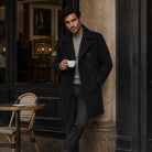 Men's Wool-Blend Double-Breasted Peacoat - Jaxson