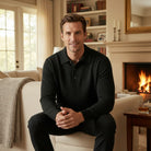 Men's Long-Sleeve Knit Polo Sweater - Javier