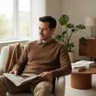 Men's Long-Sleeve Knit Polo Sweater - Javier