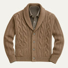 Men's Merino Wool Shawl Collar Cardigan - Jamal