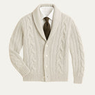 Men's Merino Wool Shawl Collar Cardigan - Jamal