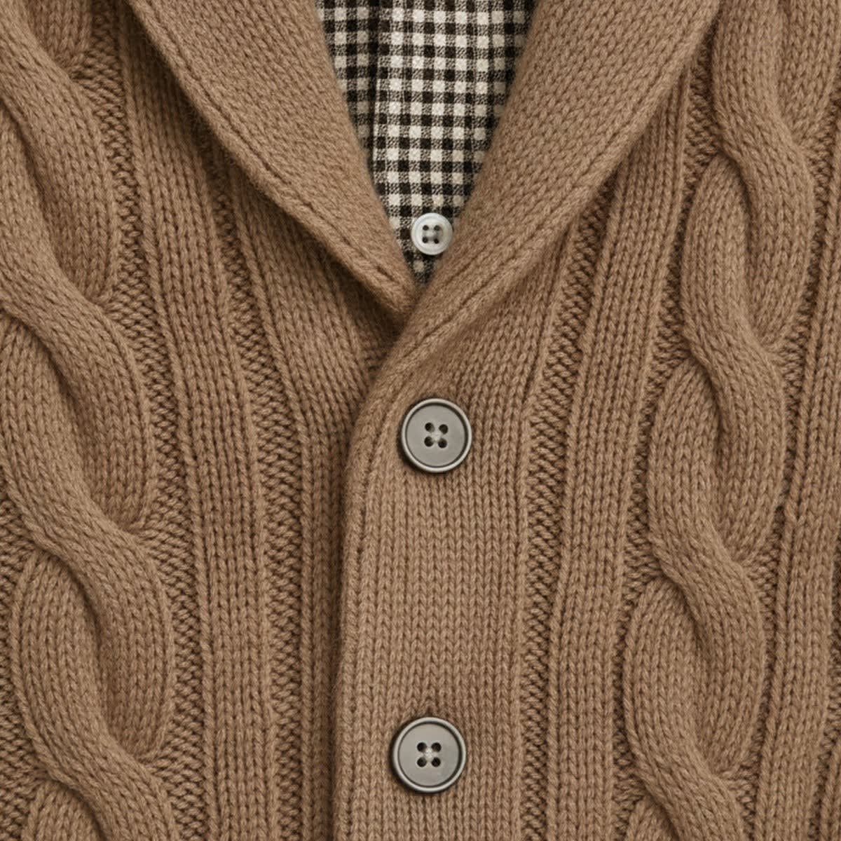Men's Merino Wool Shawl Collar Cardigan - Jamal