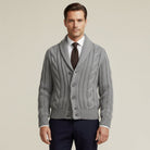 Men's Merino Wool Shawl Collar Cardigan - Jamal
