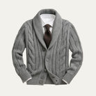 Men's Merino Wool Shawl Collar Cardigan - Jamal
