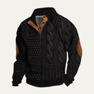 Men's Cable Knit Elbow Patch Sweater - Jeremy