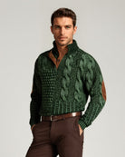 Men's Cable Knit Elbow Patch Sweater - Jeremy