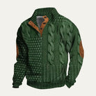 Men's Cable Knit Elbow Patch Sweater - Jeremy
