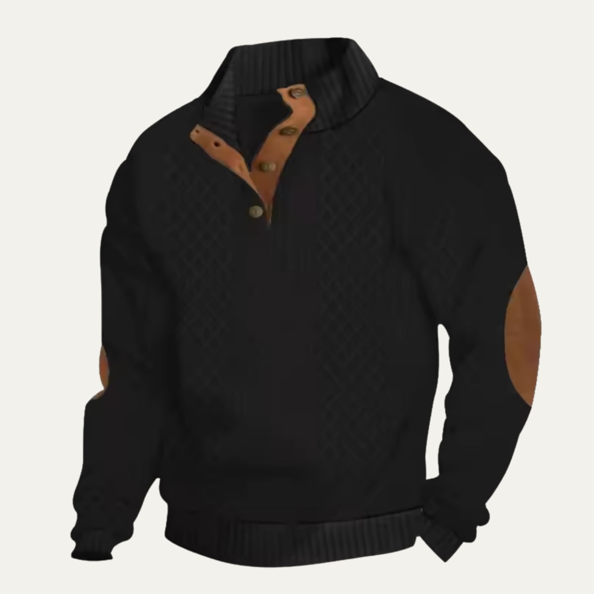 Men's Cable Knit Elbow Patch Sweater - Jeremy
