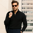 Men's Merino Wool Quarter-Zip Sweater - Horace