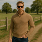 Men's Merino Wool Quarter-Zip Sweater - Horace