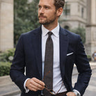 Men's Micro-Check Jacquard Necktie - Elmer