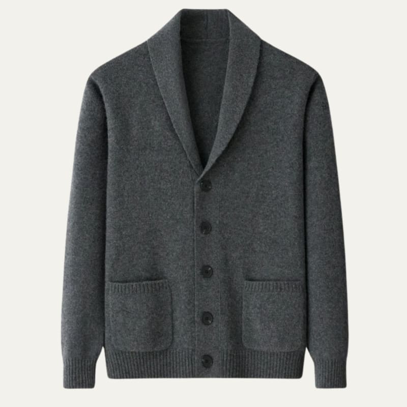 Men's Cashmere Shawl Collar Cardigan - Jermaine