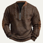 Men's Cable Knit Half-Zip Sweater - Kade