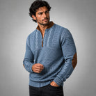 Men's Cable Knit Half-Zip Sweater - Kade