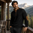 Men's Cable Knit Half-Zip Sweater - Kade