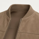 Men's Faux Suede Bomber Jacket - Jett