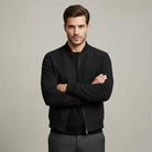 Men's Faux Suede Bomber Jacket - Jett