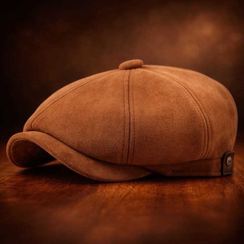 Unisex Faux Suede Newsboy Cap - Dane